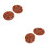 4Pz Piatto Snail Rosso 6 Scomparti in , Design 3