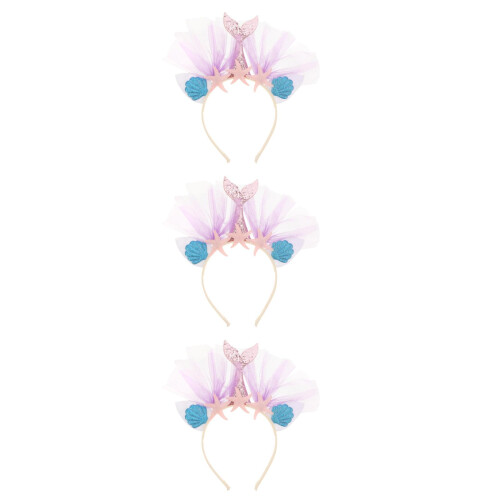 3Pz Cerchietti Per Decorativi Tulle E Glitter Per Eventi 1