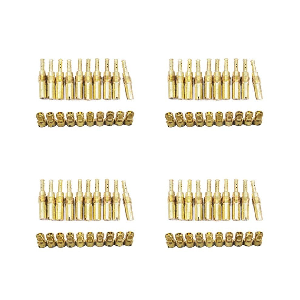 40Pcs Carburetor Main Jet Kit & 40Pcs Slow/ Jet For Pwk Keihin Oko Cvk Pwm Nsr Ksr Pwm Motorcycle Carburetor 6032229945613