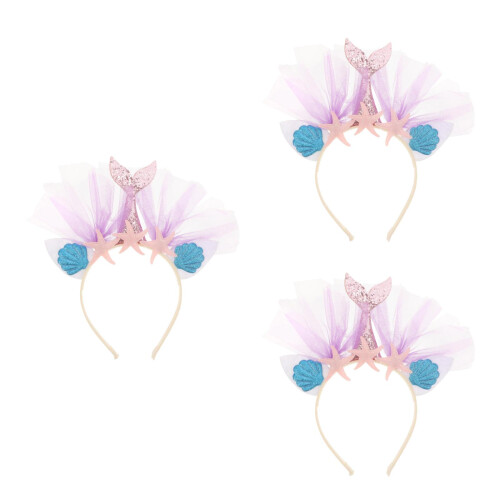 3Pz Cerchietti Per Decorativi Tulle E Glitter Per Eventi 2
