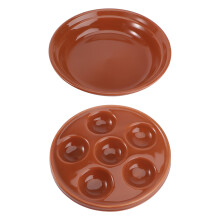4Pz Piatto Snail Rosso 6 Scomparti in , Design