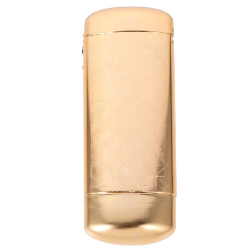 2Pz Contenitore Occhiali Rigido Alluminio Oro Compatto Portatile 2