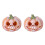 2Pz Zucca Resina Arancione Decor Per Acquari Piccoli 6