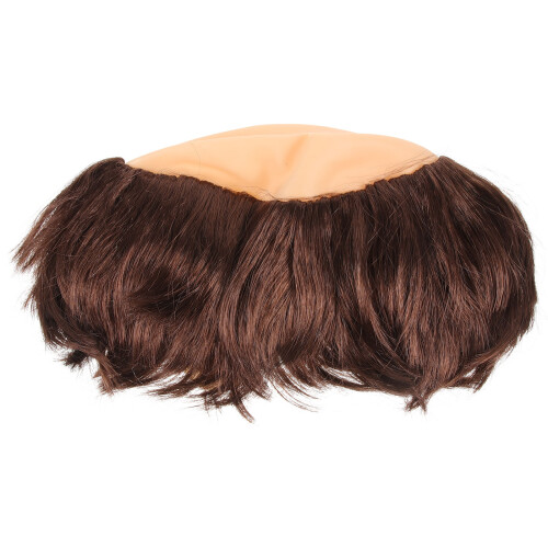 4Pz Parrucca Calva Uomo Marrone Per Halloween E Party Cosplay 2