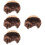 4Pz Parrucca Calva Uomo Marrone Per Halloween E Party Cosplay 9