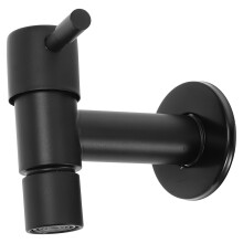 2Pz Rubinetto Lavabo Nero in Acciaio Inox, Pratico Per Cucina E Bagno