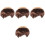 4Pz Parrucca Calva Uomo Marrone Per Halloween E Party Cosplay 5