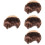 4Pz Parrucca Calva Uomo Marrone Per Halloween E Party Cosplay 8