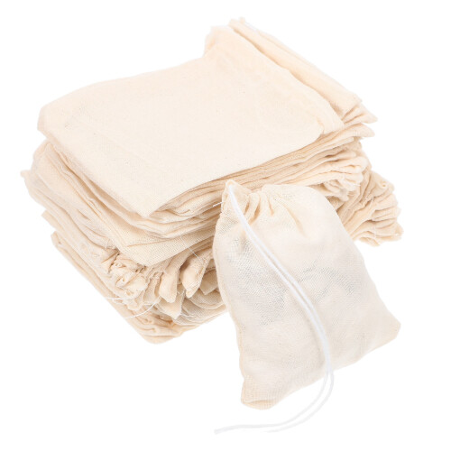 240Pz Sacchetti Beige Cotone Multiuso Per Cucina Erbe 2