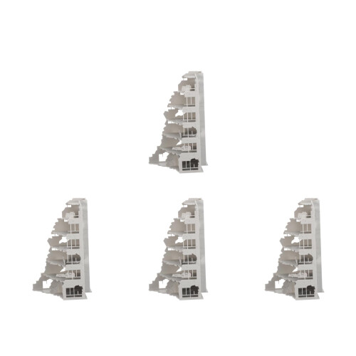 4Pz Miniature Edifici Danni Guerra Per Decorazioni DIY Tavolo 2