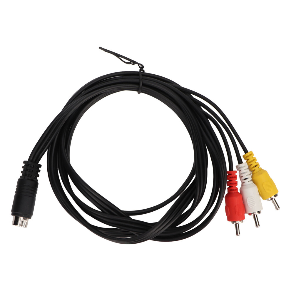 Mini Din 10 Pin To 3 Rca Cable, 5.9Ft, Male To Male Video Adapter 9311371170195