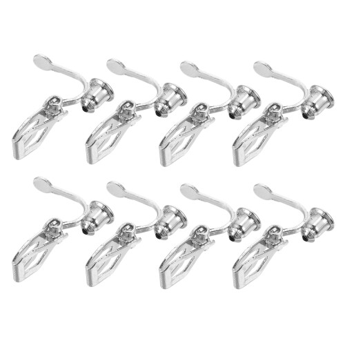 64Pz Base Clip-on Argento Materiale Metallo Per Gioielli DIY