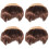 4Pz Parrucca Calva Uomo Marrone Per Halloween E Party Cosplay 7