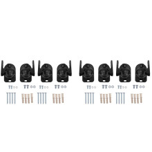 8PCS Universal Speaker Wall Mount Bracket Ceiling Stand Clamp with Adjustable Swivel and Tilt Angle Rotation