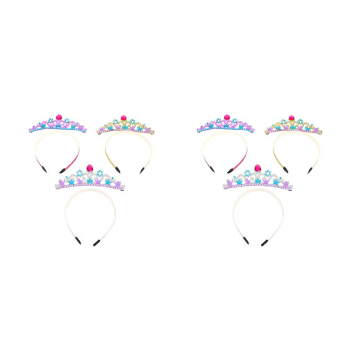 6Pz Ocean Bambina Argento Tiara Decorativa Per Feste 2