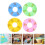 24Pz Anelli Swim Ring Mini PVC Per Bagno E Giochi Acqua Bambini 9