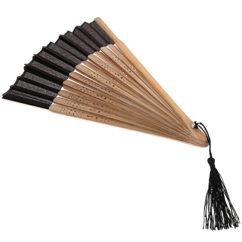4Pièces Éventails Décoratifs En Bambou Pour Cosplay Et Danse 1