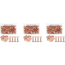 300 Sets Copper Rivets and Burrs Washers Leather Copper Rivet Fastener for Wallets Collars Leather DIY Supplies