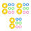 24Pz Anelli Swim Ring Mini PVC Per Bagno E Giochi Acqua Bambini 6