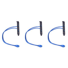 3X 20-Pin to USB 3.0 Dual Port Cable Header, Extend Your USB 3.0 Port Motherboard to Computer Case Bezel