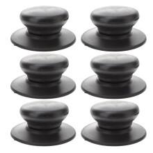 12Pz Pomelli Maniglia Coperchio Pentola Nero Resistenti E Pratici