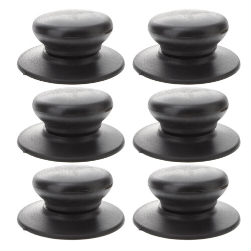 12Pz Pomelli Maniglia Coperchio Pentola Nero Resistenti E Pratici