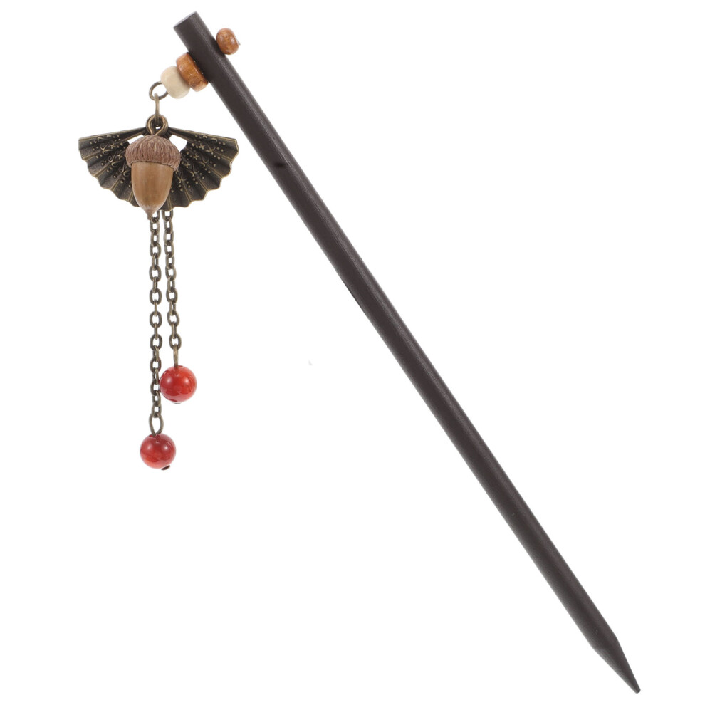 3Szt Wielokolorowe Korkowe Szpilki Do WłOsóW Z DłUgimi Koralikami-image