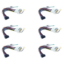 6Pc Car Stereo Radio 16PIN Adaptor Wiring Harness for  Lancer-Ex ASX Power Calbe Wire  Unit Harness