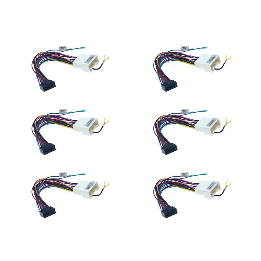 6Pc Car Stereo Radio 16Pin Adaptor Wiring Harness For Lancer-Ex Asx Power Calbe Wire Unit Harness 6034047435482