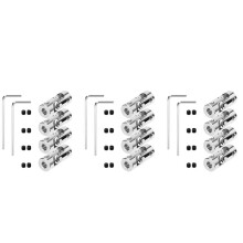 12 Packs 4mm to 4mm Steel Universal Joint Cardan Coupling Connector, Rotatable Model DIY Motor Shaft Fitting Accessory