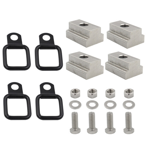 4Conjuntos Kit Suporte E D-Ring Aço Para Reboques