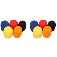 10 Pcs Solid Color Non-Disposable Microphone Dust Cover Thickened Microphone Cover Microphone Blowout Cover for KTV