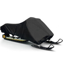 3X Snowmobile Cover Waterproof Dust Trailerable Sled Cover Anti-UV Winter Motorcycle Outdoor Black 145X51X48cm
