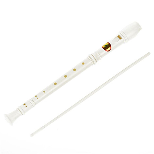 4X Students  Plastic 8 Holes Flute Recorder W Cleaning Stick 2