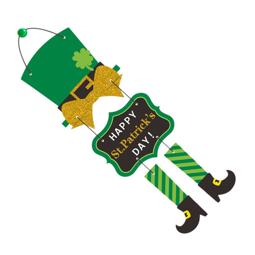 4Stk Front Türhänger Papier St. Patrick's Tag Außen 2