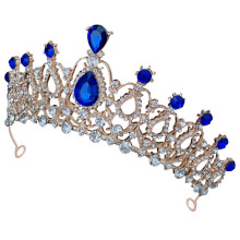 2Stk Dunkelblaue Metall Tiara Mit Strass Für Geburtstage