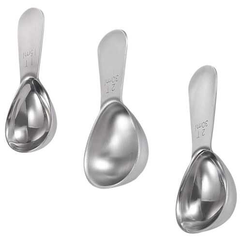 6Stk Silber Metall Messlöffel Für Präzises Backen Gewürze 1