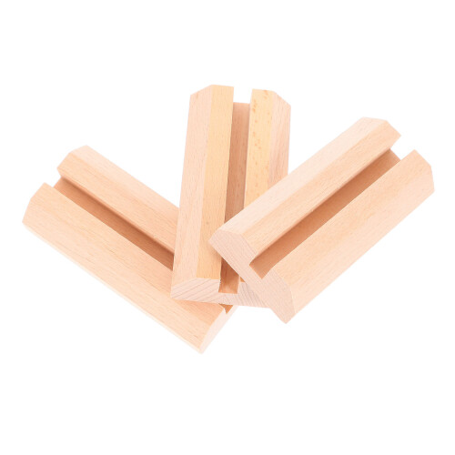 6Stk Stabile Holzschildhalter Beige Für Menü Karten 2