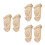 6Stk Holzgeschnitzte Eckkonsole Beige Vintage Möbel 9