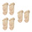 6Stk Holzgeschnitzte Eckkonsole Beige Vintage Möbel 4