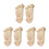 6Stk Holzgeschnitzte Eckkonsole Beige Vintage Möbel 6