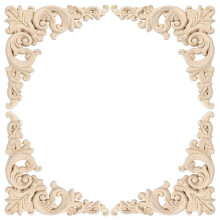 8Stk Holz Applique Geschnitzt Unbemalt Beige Für Möbel Tür