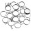 40Stk DIY Schmuck Anhänger Trays Silber Rund Durable Schmuckbasis Set 8