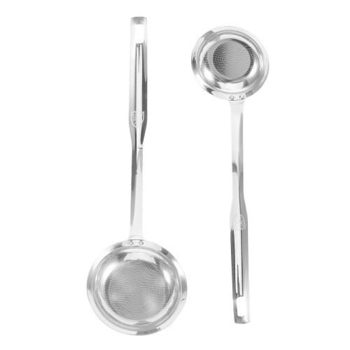 3Sets Sieblöffel Ölabscheider Feines Mit Griff Silber 2