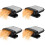 4Stk Auto Heizlüfter & Defroster Windschutzscheibe Portable ABS Grau 4