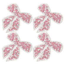 8St Roze Strik Rhinestone Patches Voor , Tassen En Kleding
