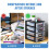 2St Zwarte Lade Organizer Plastic Voor Bureaus Met Transparant Design 4
