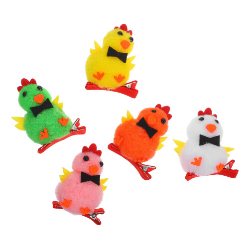 10Stk Süße Plüsch Küken Haarclips Für Kinder Set 2