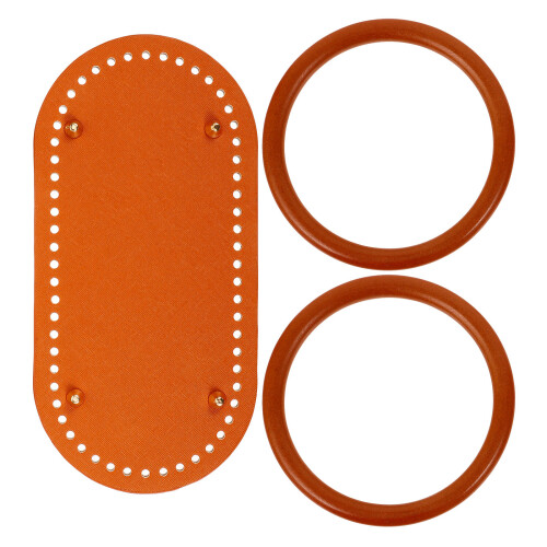 2Sets Leer Handtas Chocolade Metalen Handvat Voor DIY 1