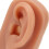 Reusable Silicone Left & Right Dark Skin Tone Piercing Practice Ears, 7.5x5cm 9